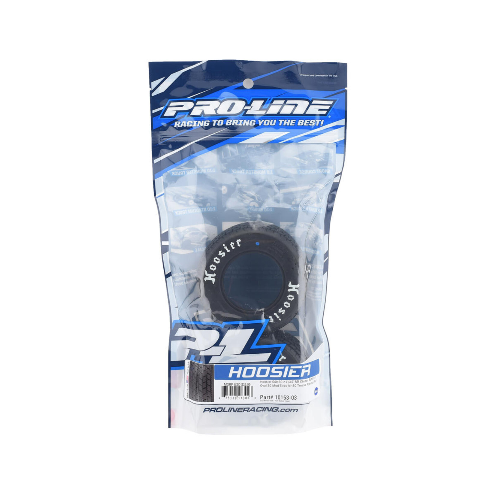 Pro-Line #10153-03 Pro-Line Hoosier G60 SC 2.2/3.0" Dirt Oval SC Mod Tires (2) (M4)