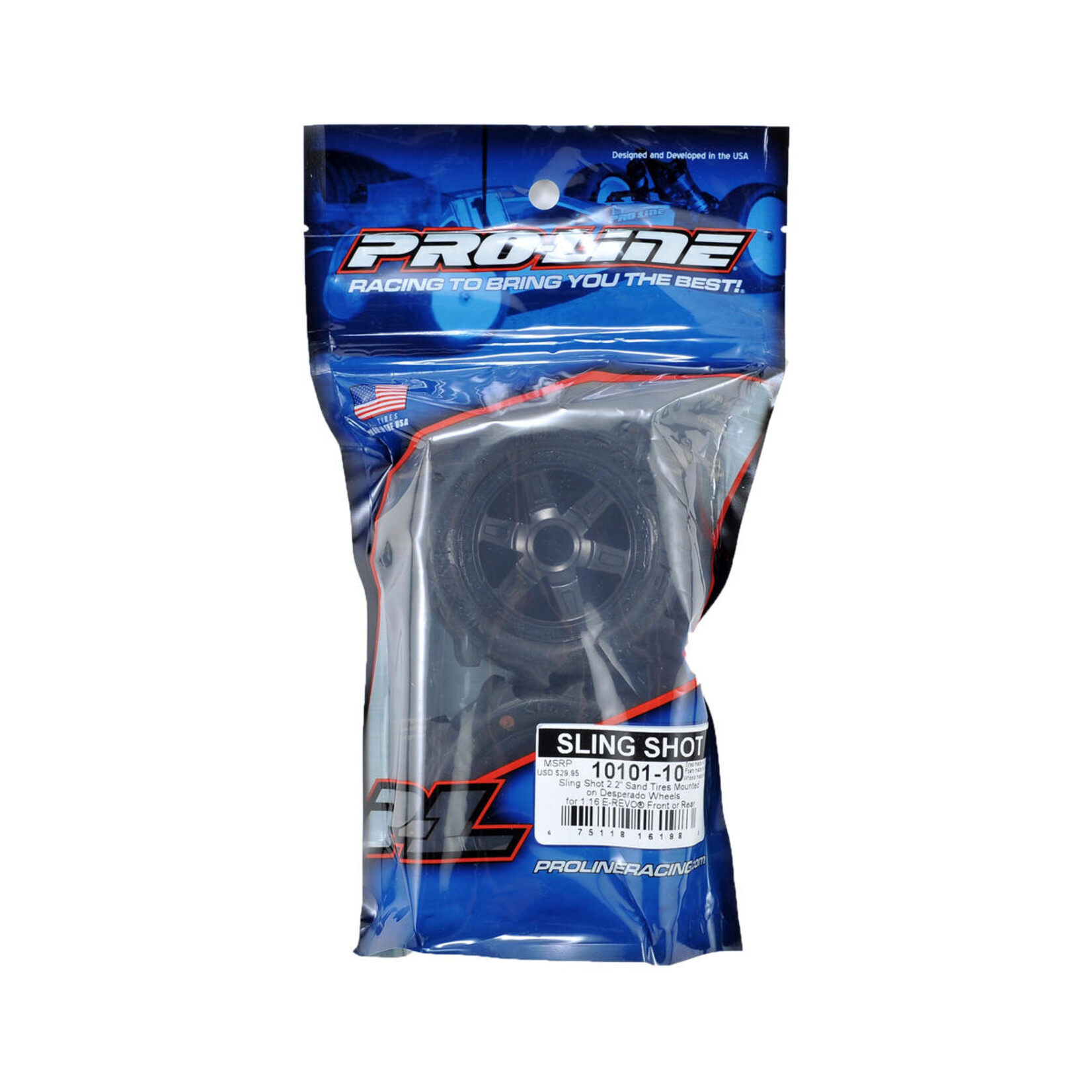 Pro-Line #PRO1010110 Pro-Line 1/16 E-Revo Pre-Mounted Sling Shot (Desperado) (Black) (2)