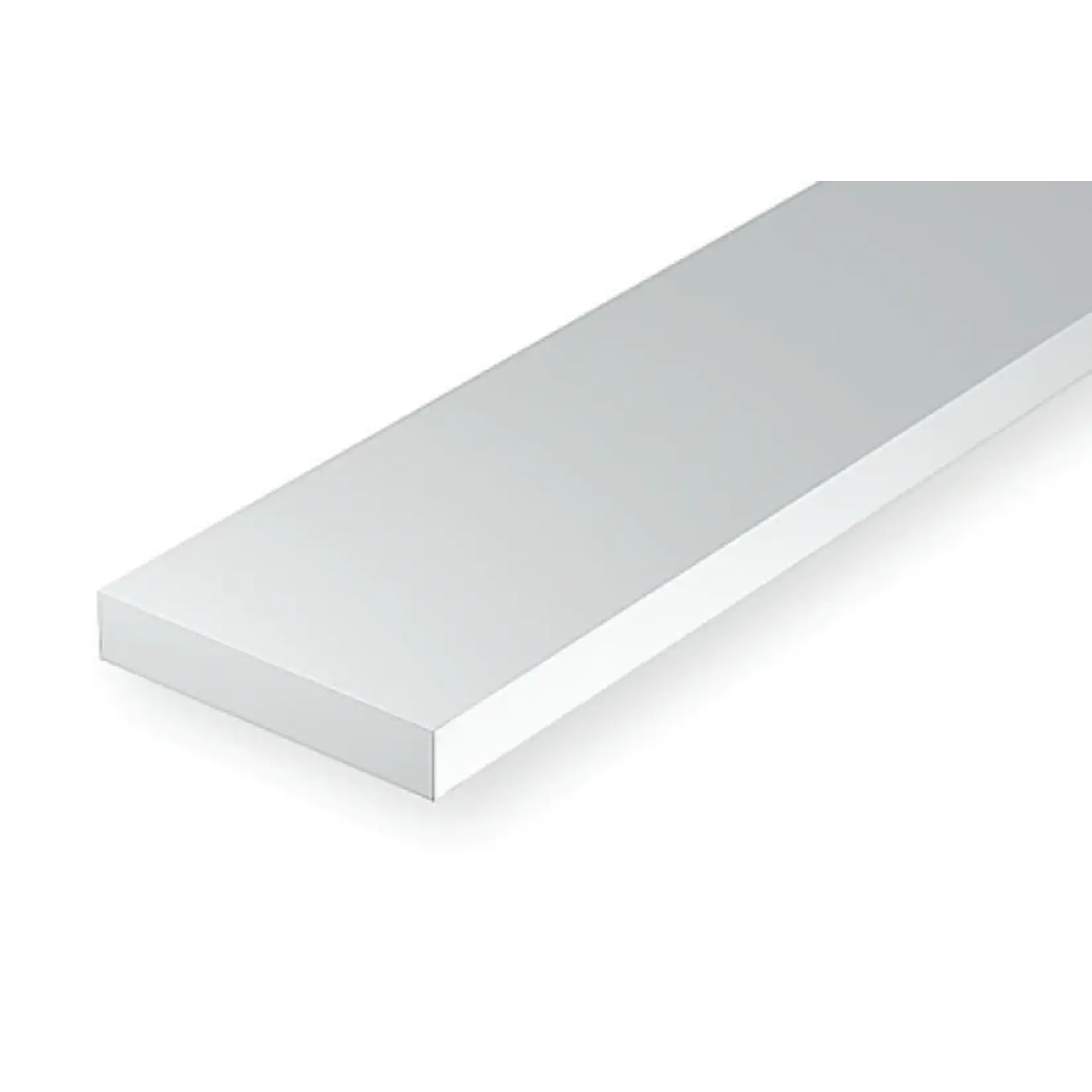 Evergreen Scale Models Evergreen 179 - .100" X .250" OPAQUE WHITE POLYSTYRENE STRIP