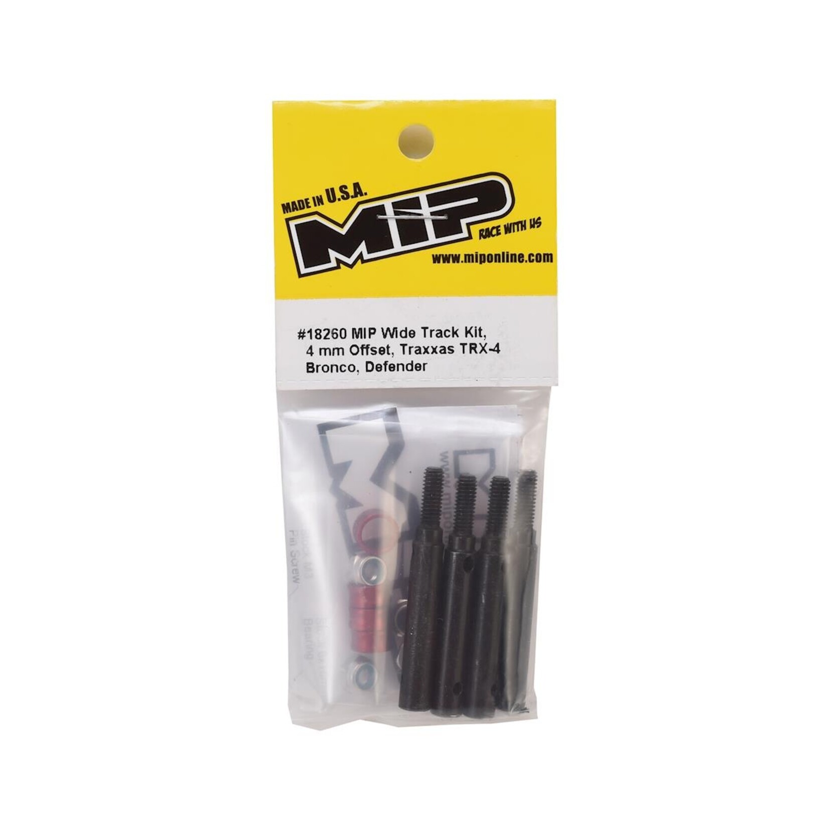 MIP #18260 MIP TRX-4 Bronco/Defender 4mm Offset Wide Track Kit