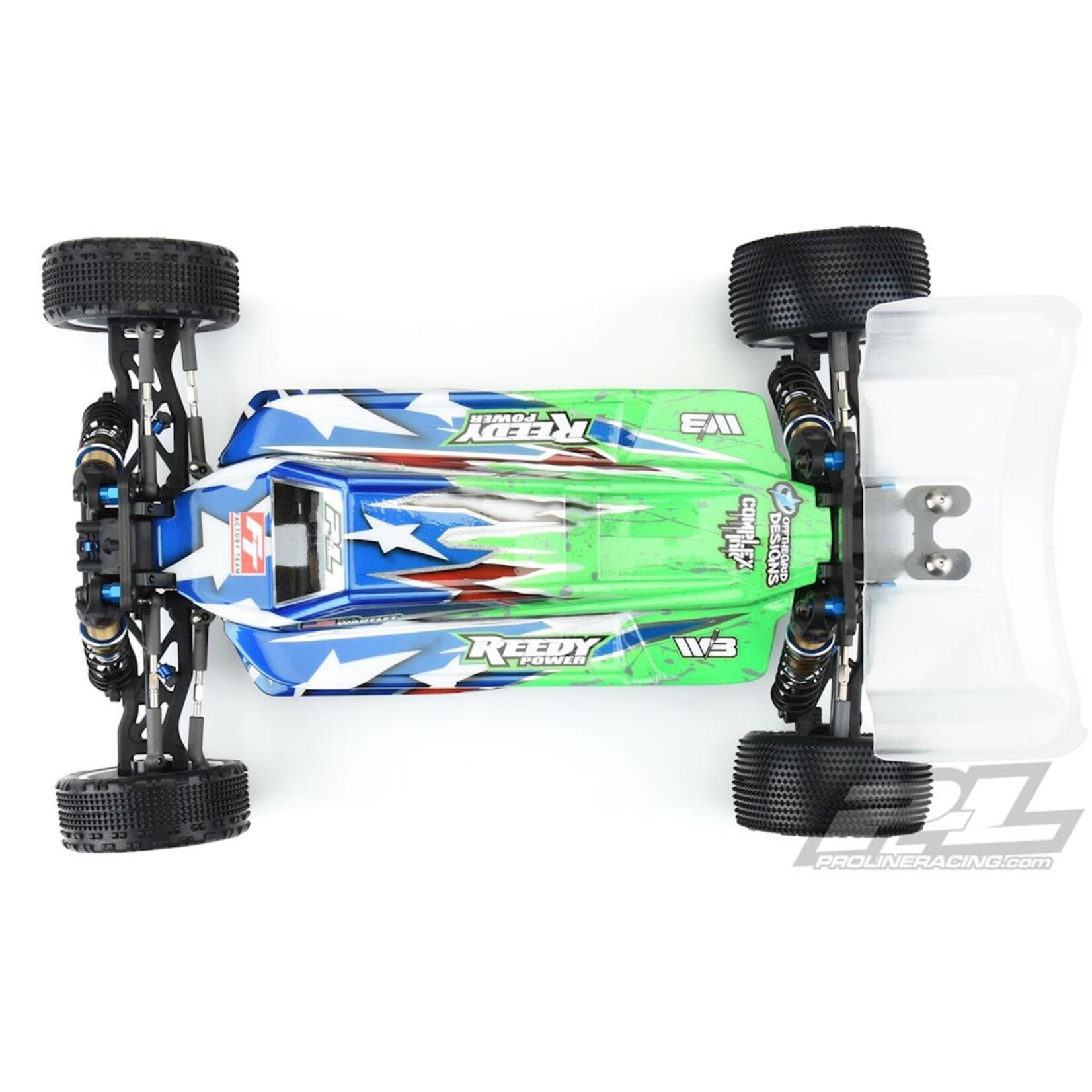 Pro-Line #3543-25 Pro-Line Associated RC10 B74 Axis Lightweight Body (Clear)