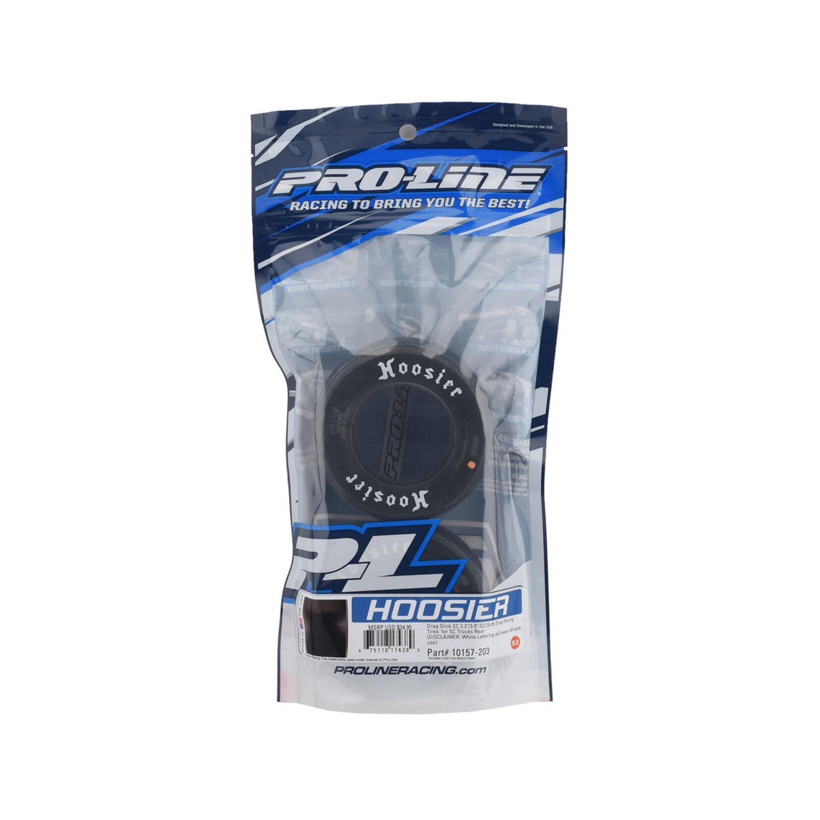 Pro-Line Pro-Line Hoosier Drag Slick 2.2/3.0 SCT Rear Tires (2) (S3) #10157-203