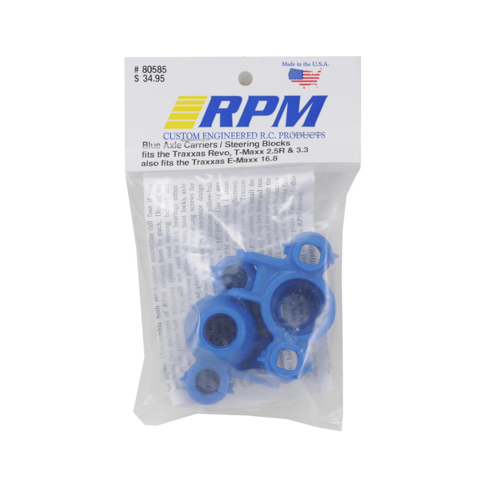RPM RPM Axle Carriers & Oversized Bearings (Blue) (Revo/Slayer) (2) #80585