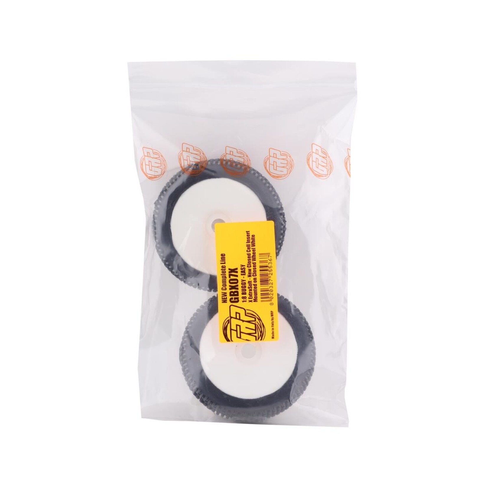 GRP #GBX07X  GRP Easy Pre-Mounted 1/8 Buggy Tires (2) (White) (Extra Soft)