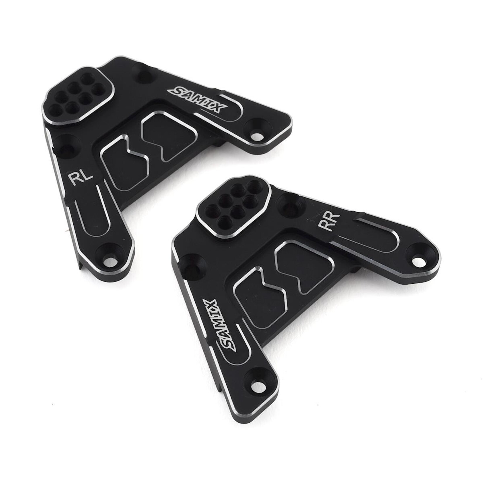 Samix Samix SCX10 III Rear Shock Plate (2) (Black) #SAMSCX3-6024-BK