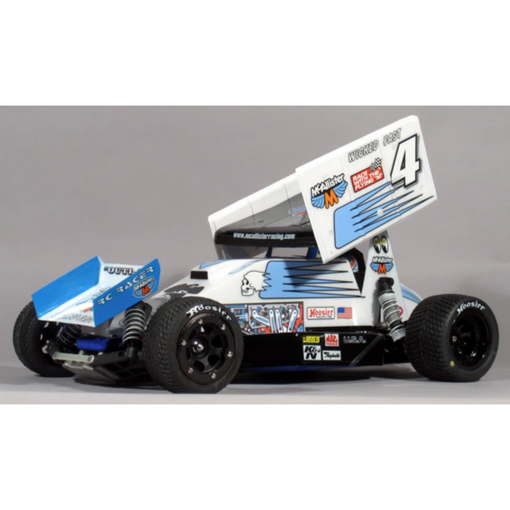 McAllister Racing #451 McAllister Racing 1/10 Scale 7" Sprint Wing (Clear)