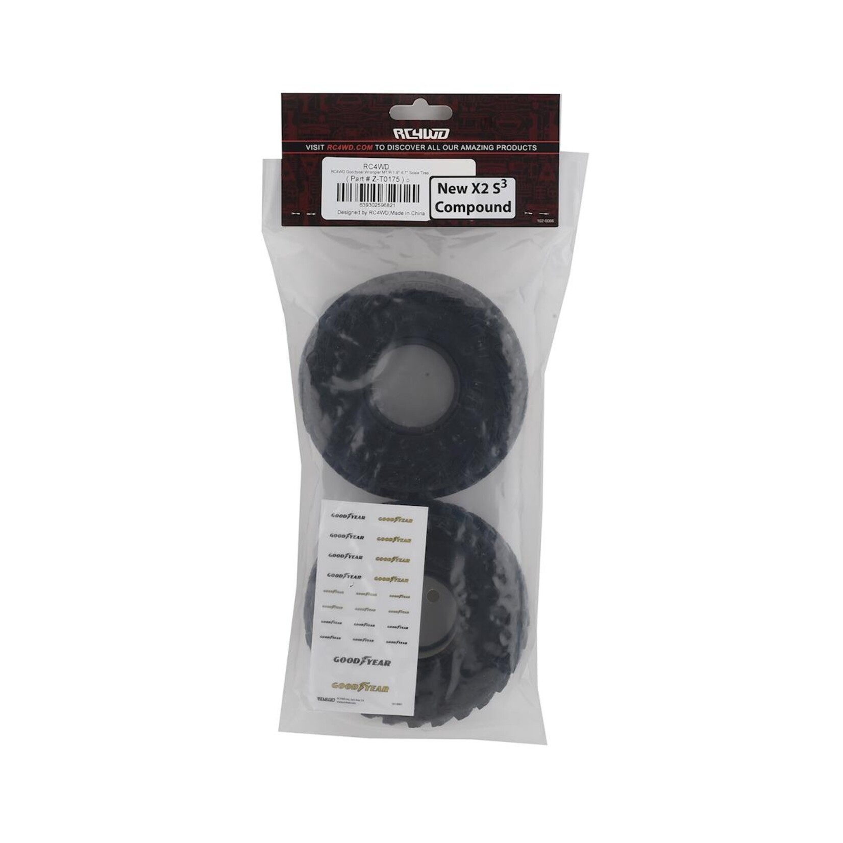 RC4WD #Z-T0175 RC4WD Goodyear Wrangler MT/R 1.9" Scale Rock Crawler Tires (2) (X2)