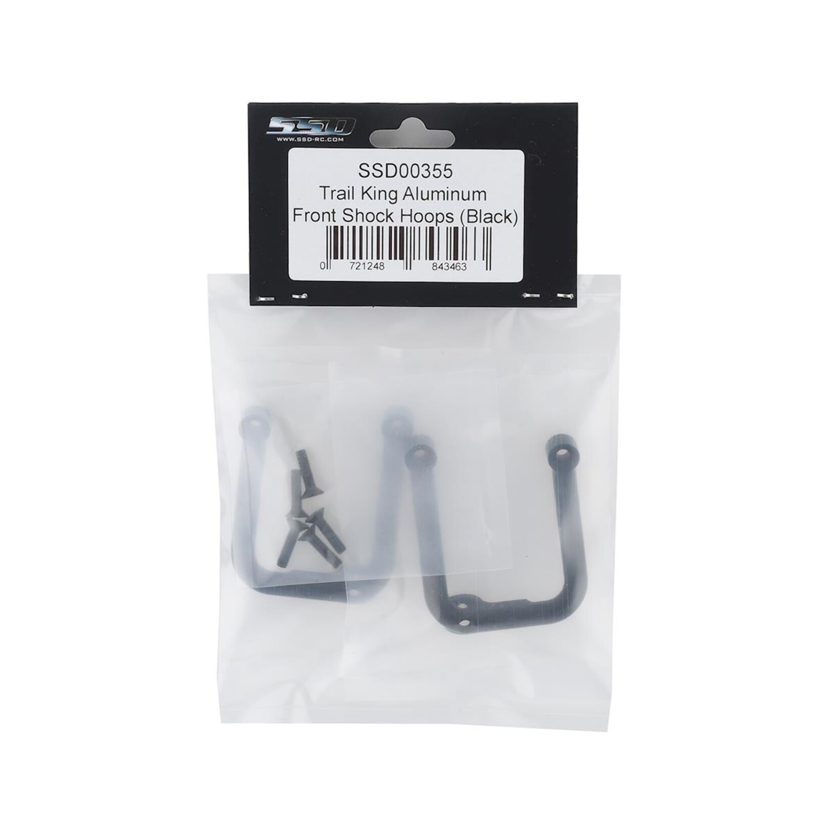 SSD RC #SSD00355 SSD RC Trail King Aluminum Front Shock Hoops (Black) (2)