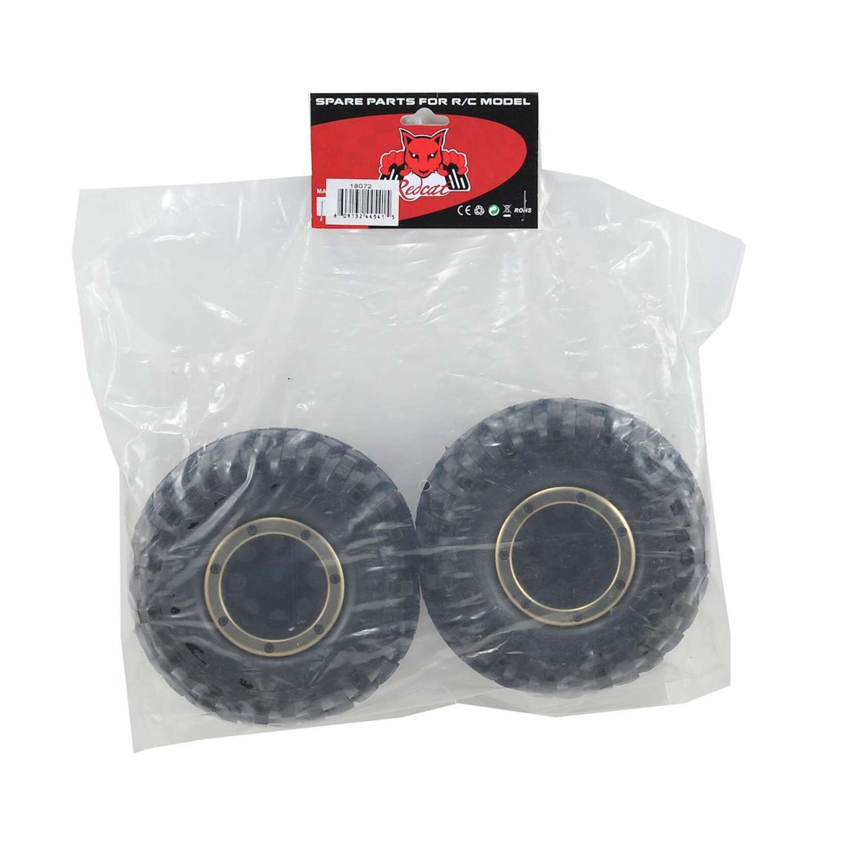 Redcat Racing #18072 Redcat Pre-Mounted Crawler Tire w/Secure Ring Rim (2)