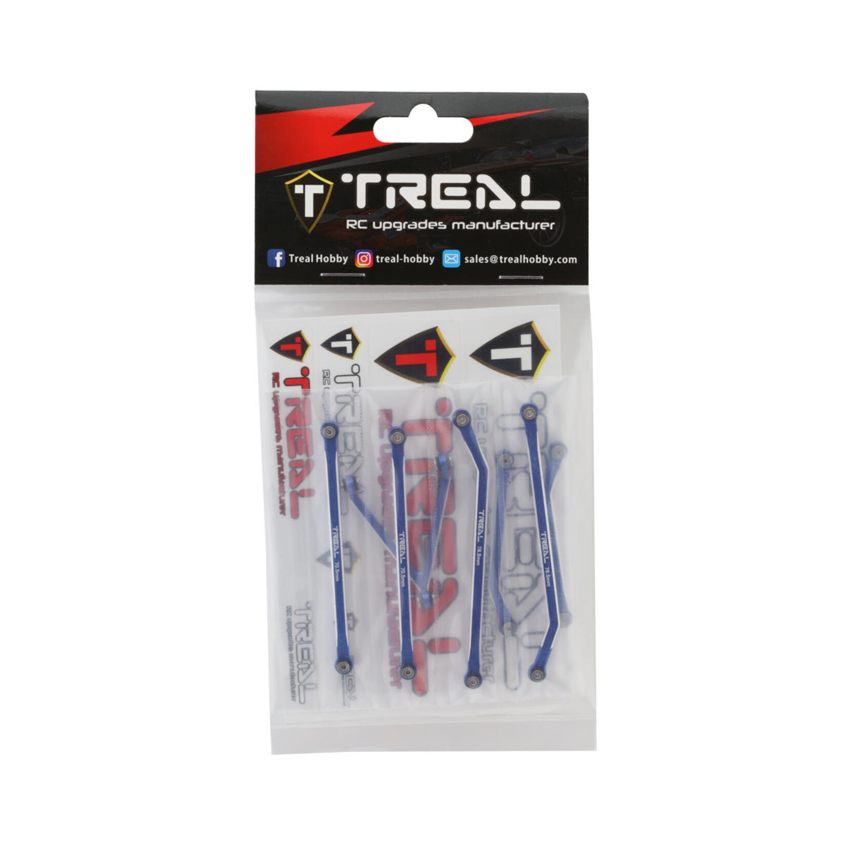 Treal TREAL High Clearance Link Set for Axial SCX24 (Blue) #X003727C73