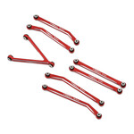 Treal Treal Hobby Axial SCX24 Aluminum High Clearance Link Set (Red) (JLU/C10/Bronco) #X002Y9L7OT