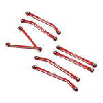 Treal #X002Y9L7OT Treal Hobby Axial SCX24 Aluminum High Clearance Link Set (Red) (JLU/C10/Bronco)