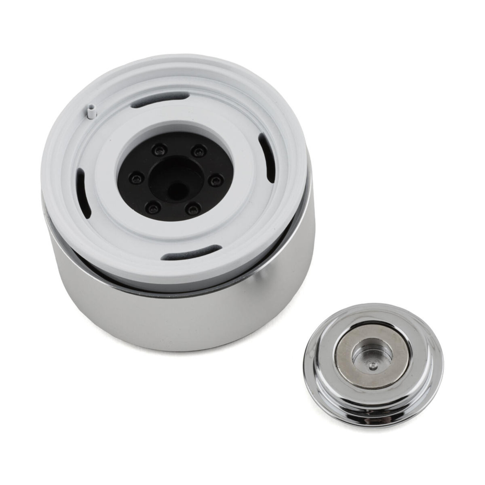 CCHAND RC4WD Analog 1.9" Aluminum CAP Wheels (White) (4) #VVV-C1306