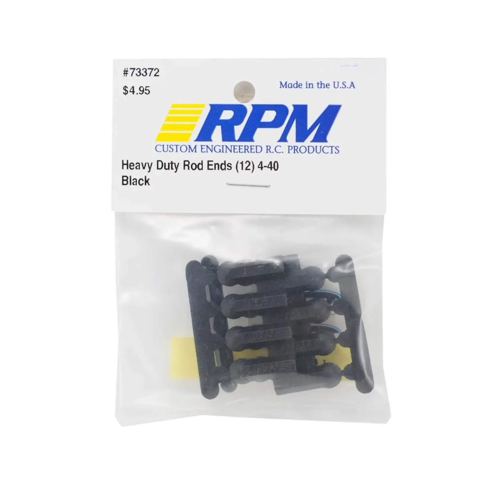 RPM RPM Heavy Duty 4-40 Rod Ends (Black) (12) #73372