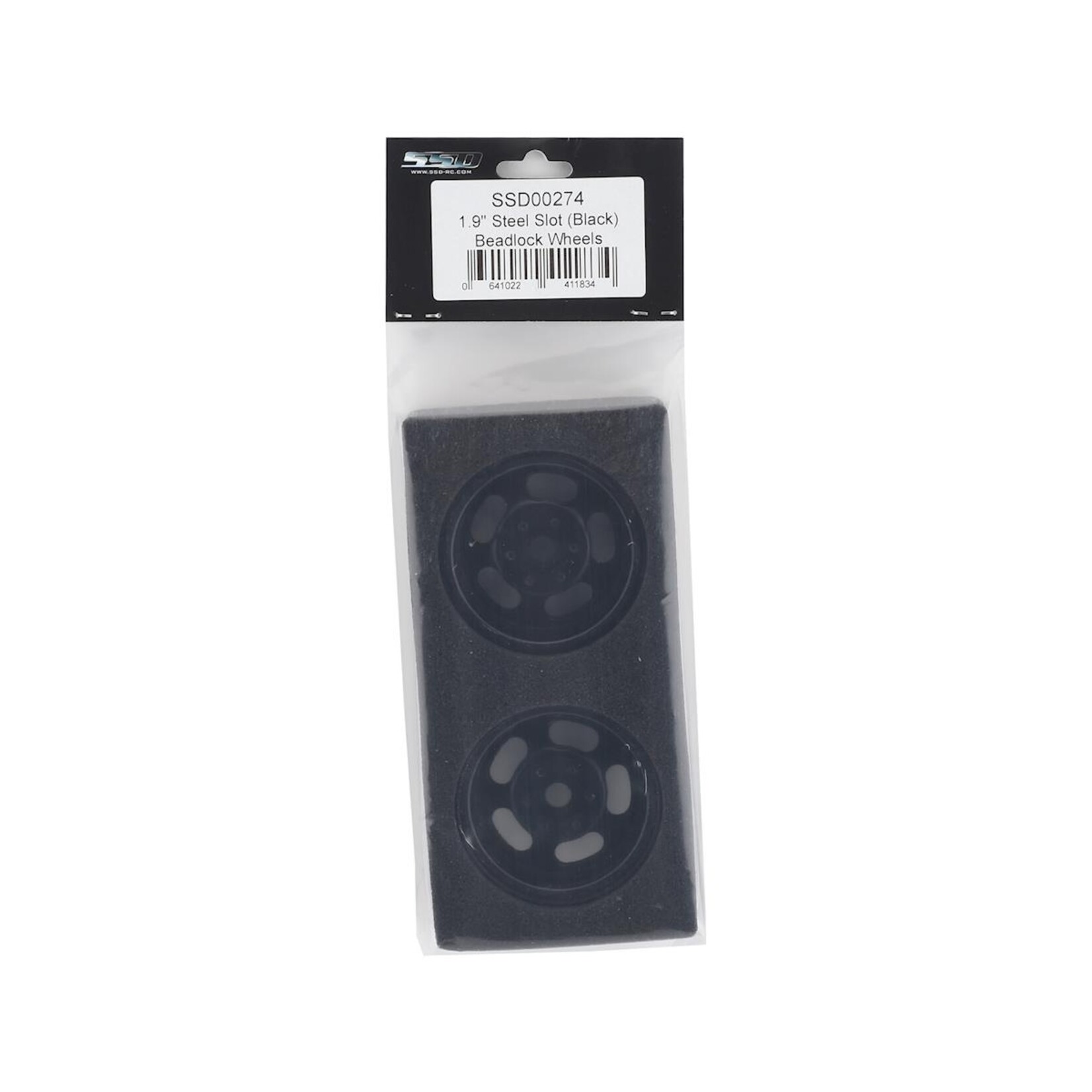 SSD RC #SSD00274 SSD RC Slot 1.9” Steel Beadlock Wheels (Black)
