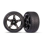 Traxxas Traxxas Pre-Mounted Split-Spoke Tires (Black Chrome) #9371