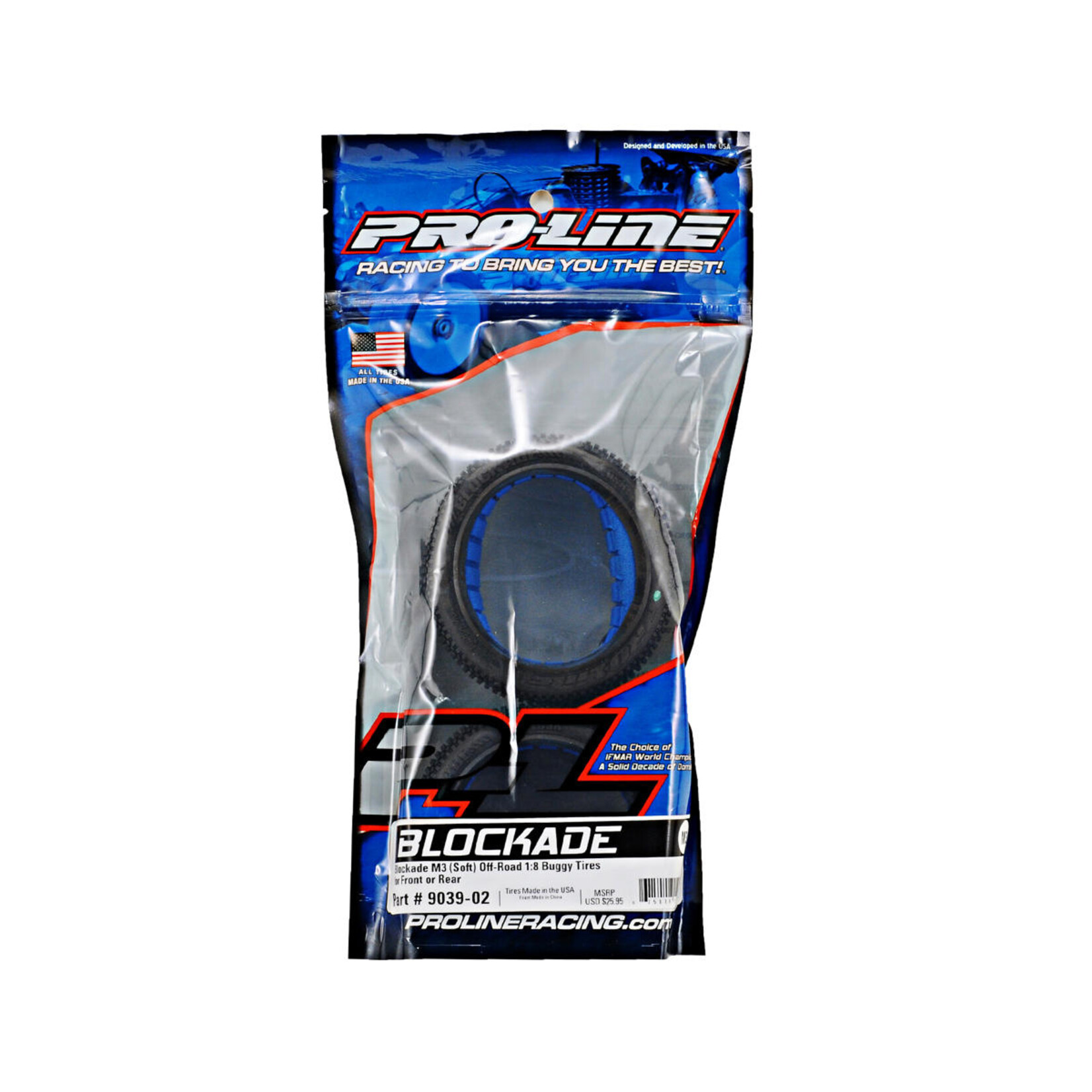 Pro-Line #9039-03 Pro-Line Blockade 1/8 Buggy Tires w/Closed Cell Inserts (2) (M4)