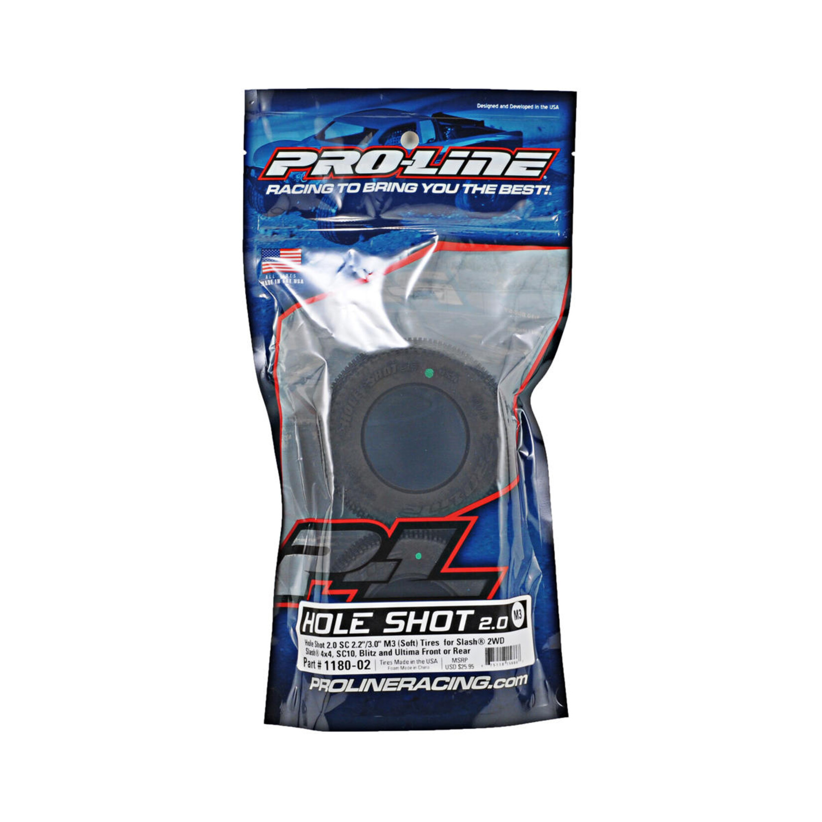 Pro-Line #1180-02 Pro-Line Hole Shot 2.0 SC 2.2"/3.0" Short Course Truck Tires (2) (M3)