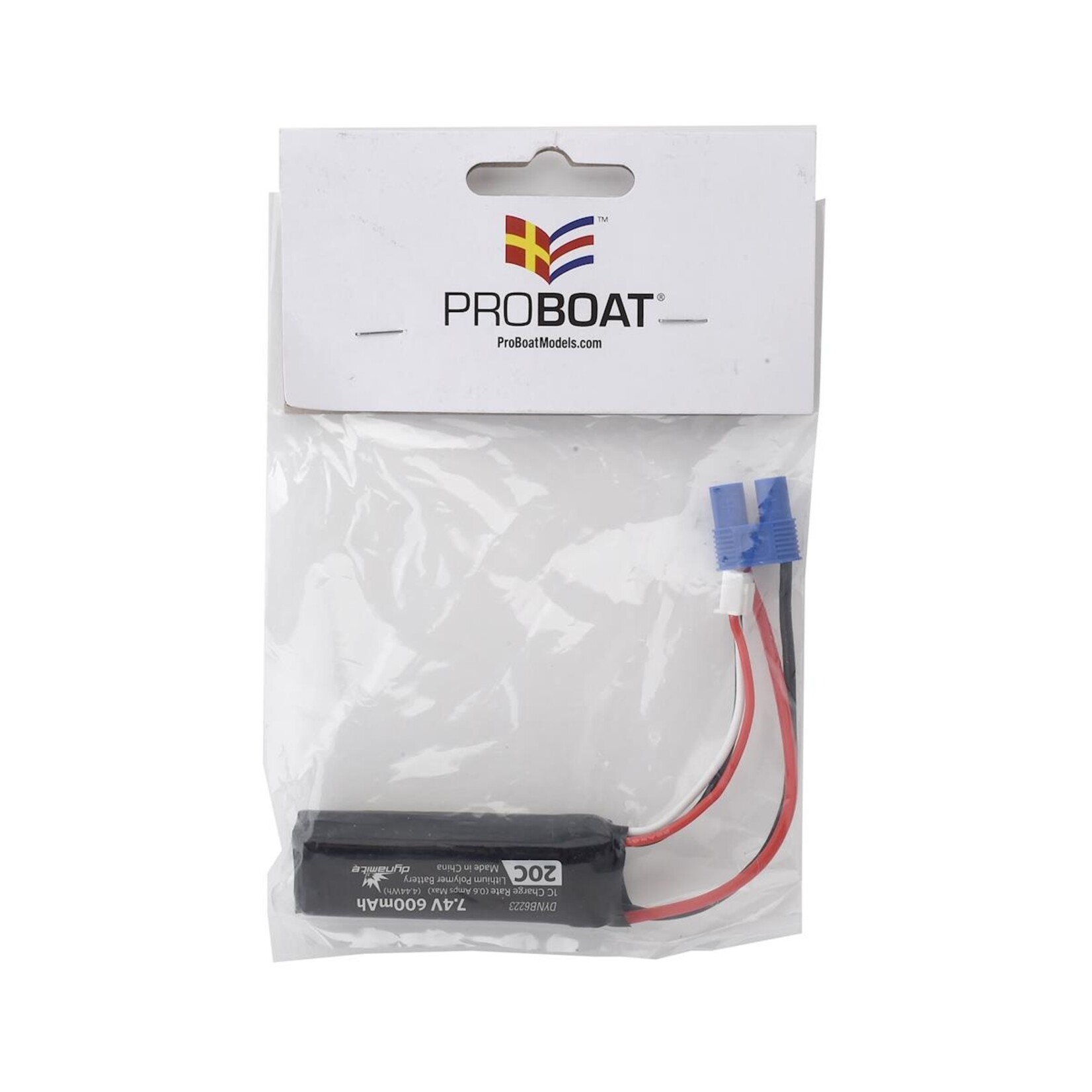 Dynamite Pro Boat Dynamite 2S LiPo Battery Pack 20C (7.4V/600mAh) #DYNB6223