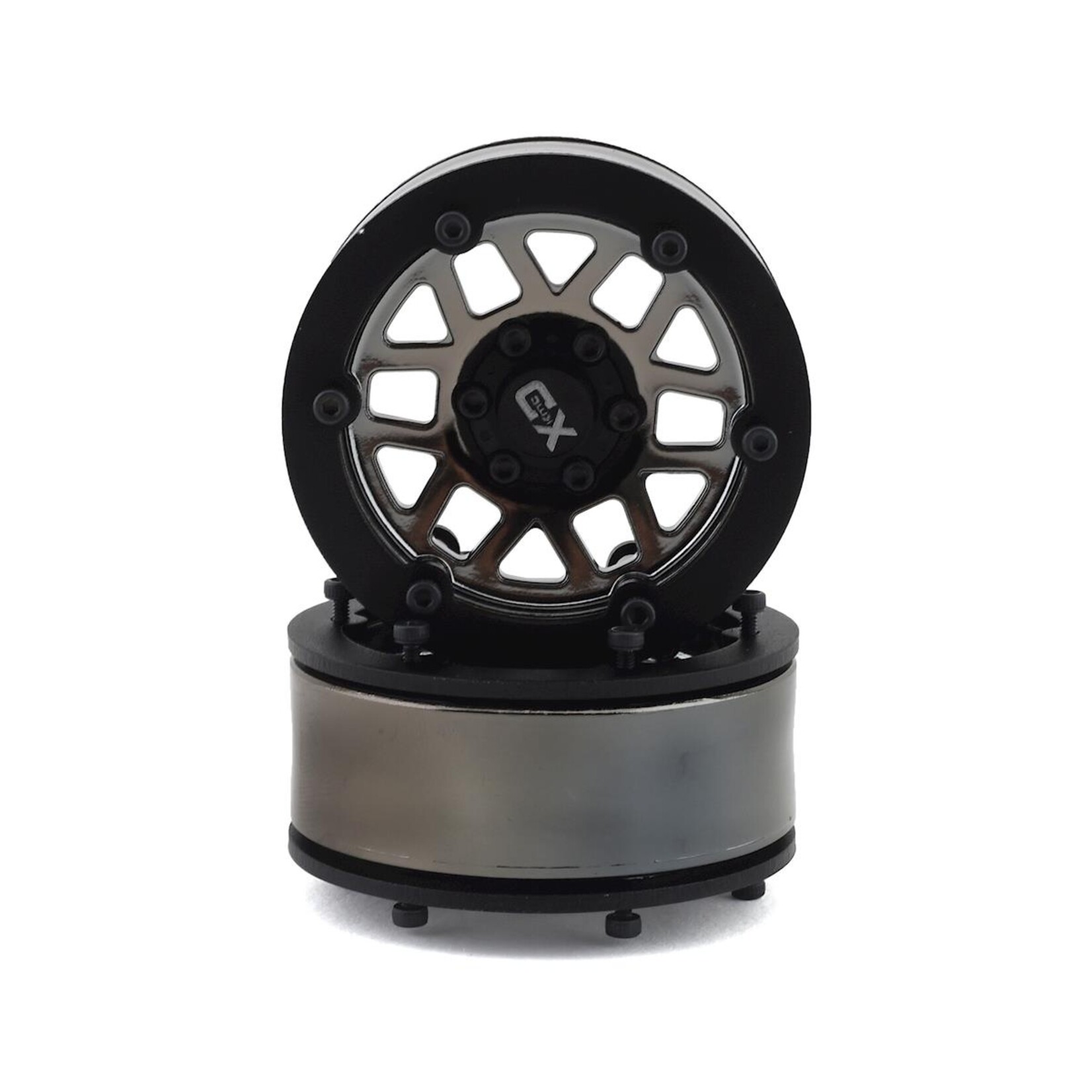 Incision #IRC00253 Incision KMC XD229 Machete 1.9" Plastic Beadlock Wheels (2) (Black Chrome)