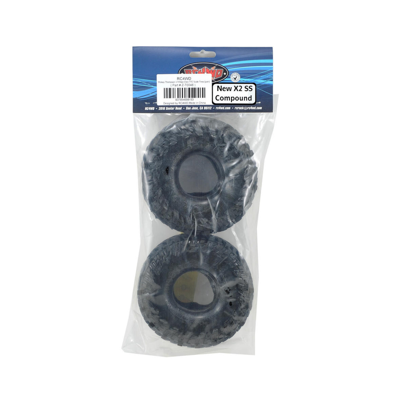 RC4WD #Z-T0048 RC4WD Mickey Thompson Baja Claw TTC 1.9" Scale Rock Crawler Tires (2) (X2)