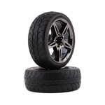 Traxxas #9370 Traxxas 2.1" Response Pre-Mounted Front Tires w/Split-Spoke Wheels (Black Chrome)