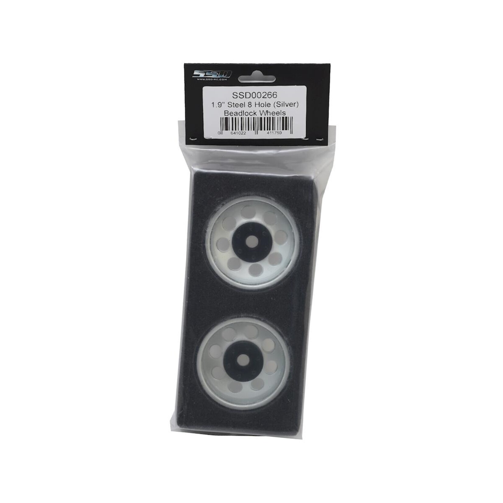 SSD RC #SSD00266 SSD RC 8 Hole 1.9" Steel Beadlock Wheels (Silver)
