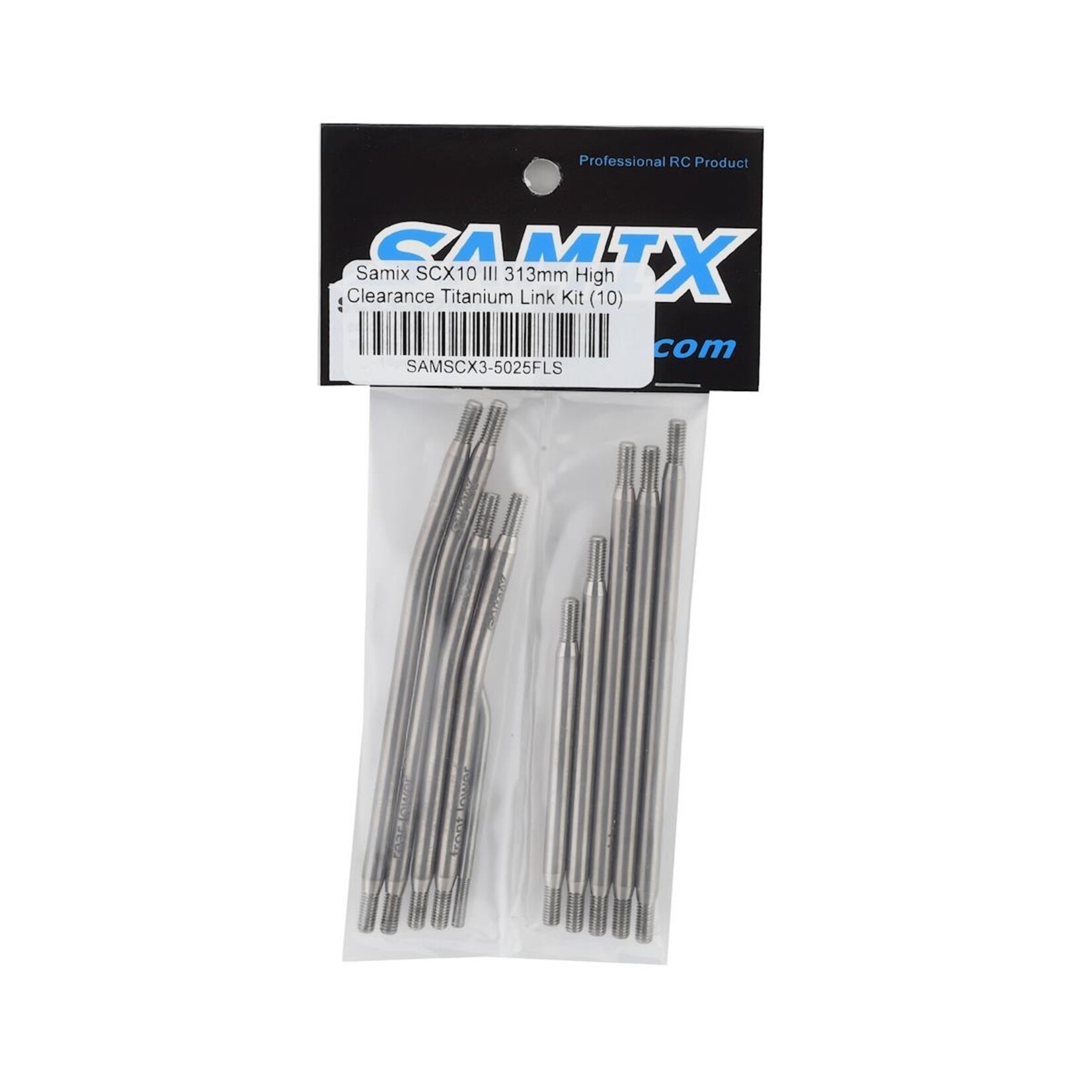 Samix #SAMSCX3-5025FLS  Samix SCX10 III 313mm High Clearance Titanium Link Kit (10)
