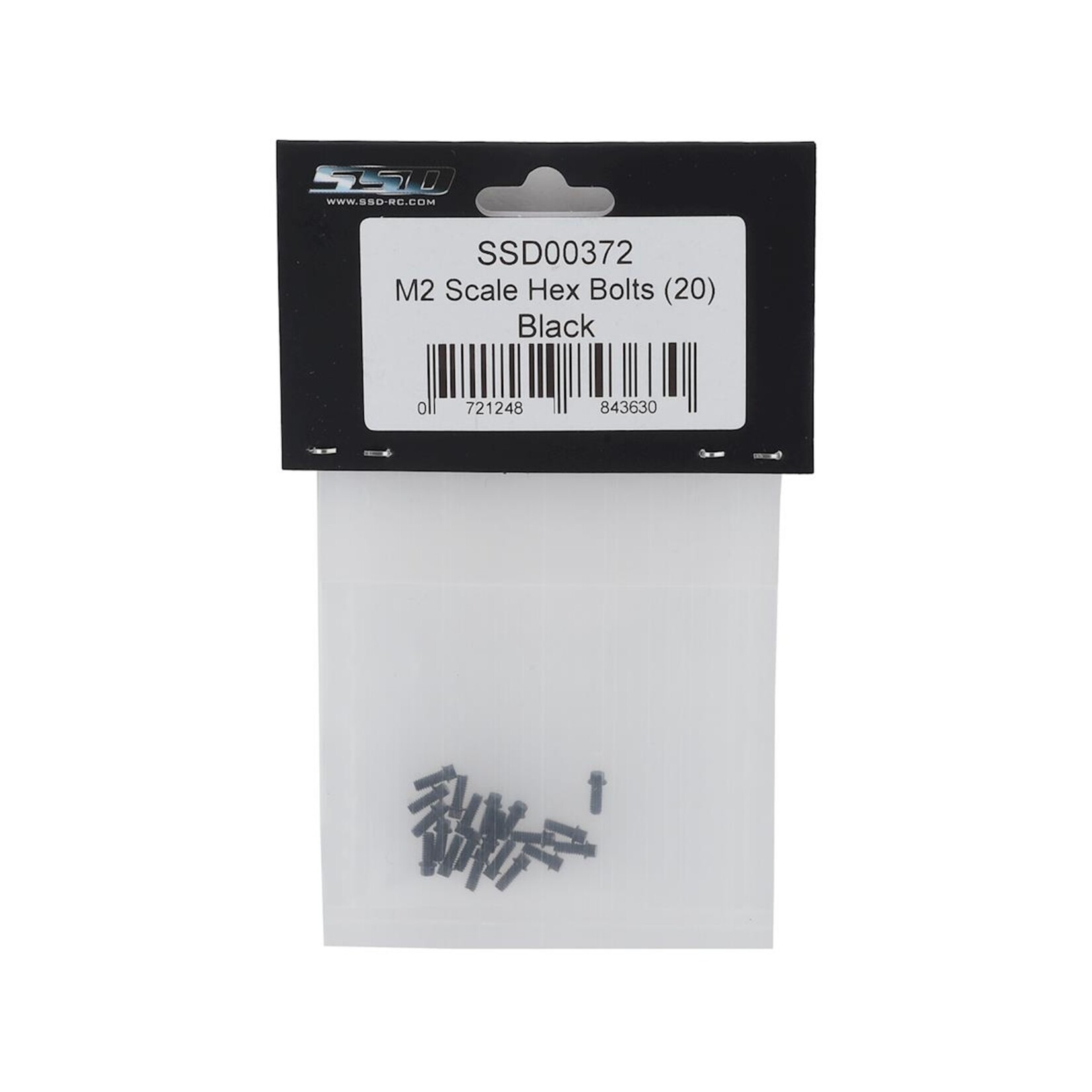 SSD RC #SSD00372 SSD RC 2x5mm Scale Hex Bolts (Black) (20)