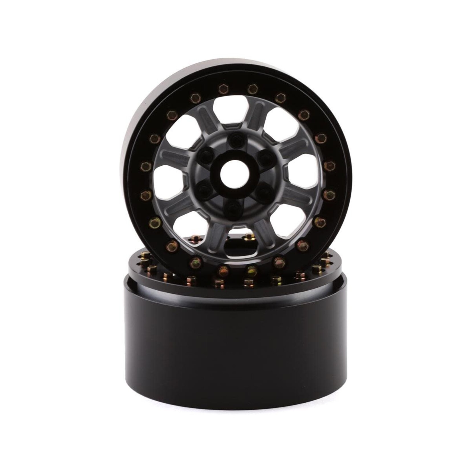 SSD RC #SSD00427 SSD RC Warrior 1.9" Beadlock Crawler Wheels (Silver) (2)
