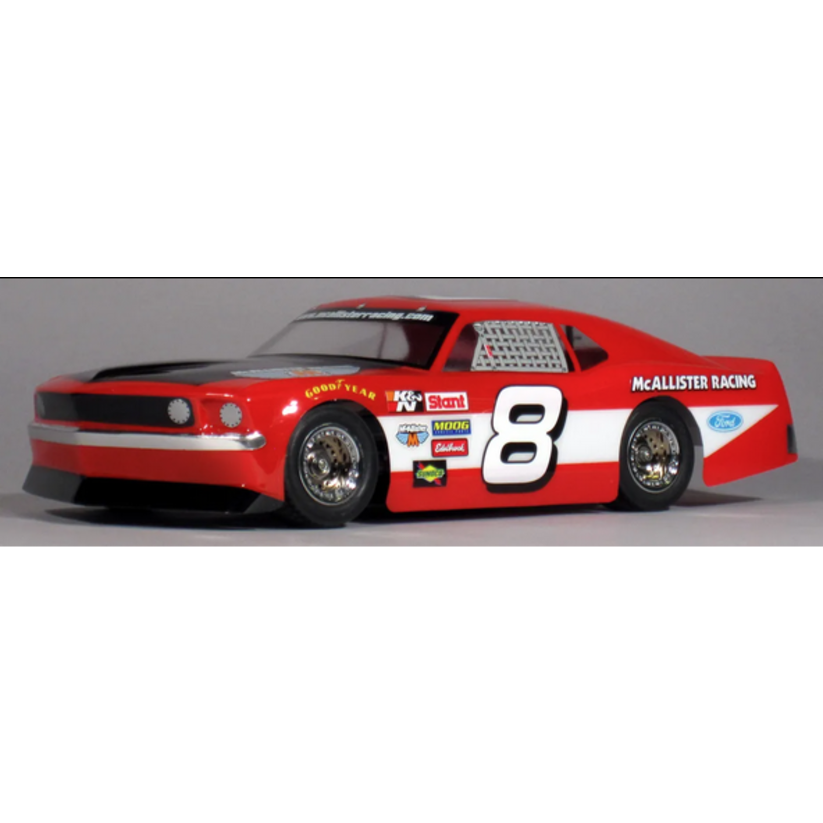 McAllister Racing #287 McAllister Racing Mini 1/16 1969 Mustang Body (Clear)