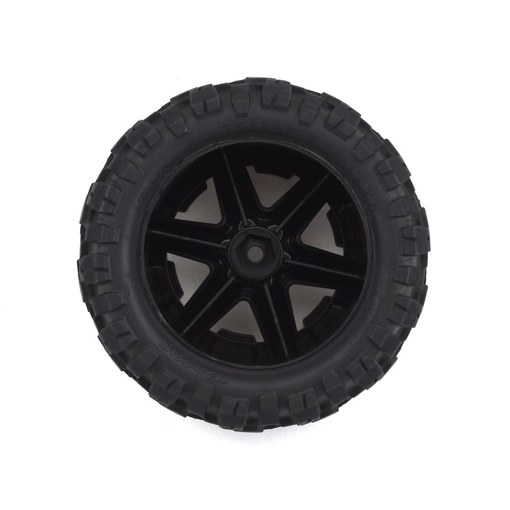 Traxxas #6774X Traxxas Rustler Talon EXT 2.8" Pre-Mounted Tires w/RXT Wheels (2) (Black Chrome) (Electric Rear)