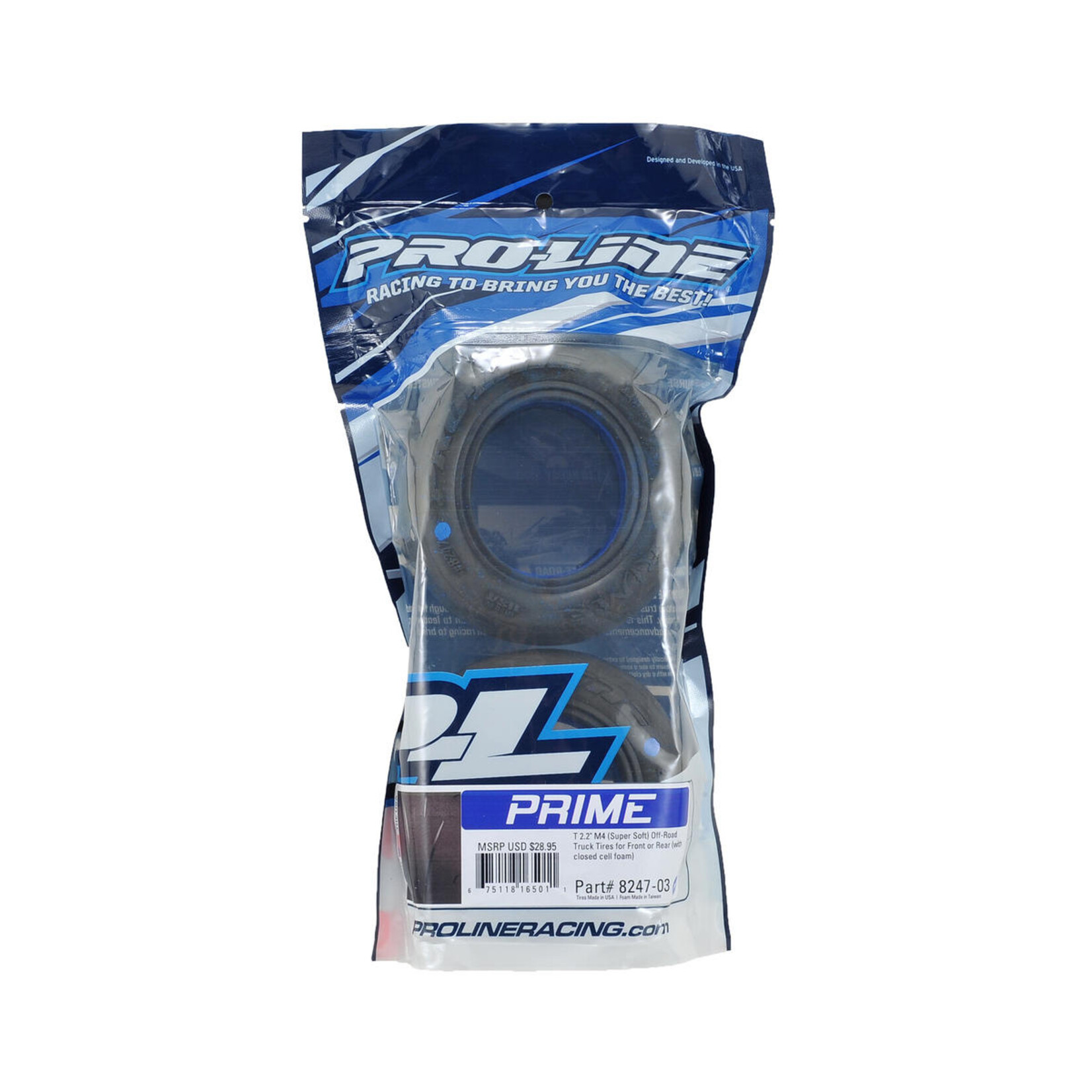 Pro-Line #8247-03  Pro-Line Prime T 2.2" Off-Road Truck Tires (2) (M4)