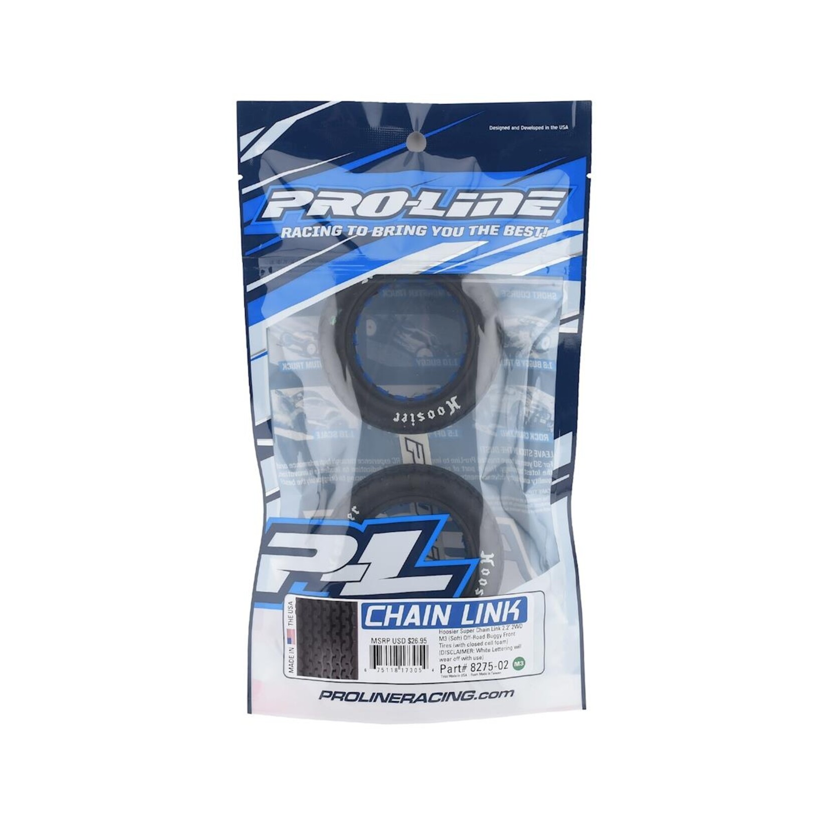 Pro-Line #PRO827502 Pro-Line Hoosier Super Chain Link Dirt Oval 2.2" 2WD Front Buggy Tires (2) (M3)