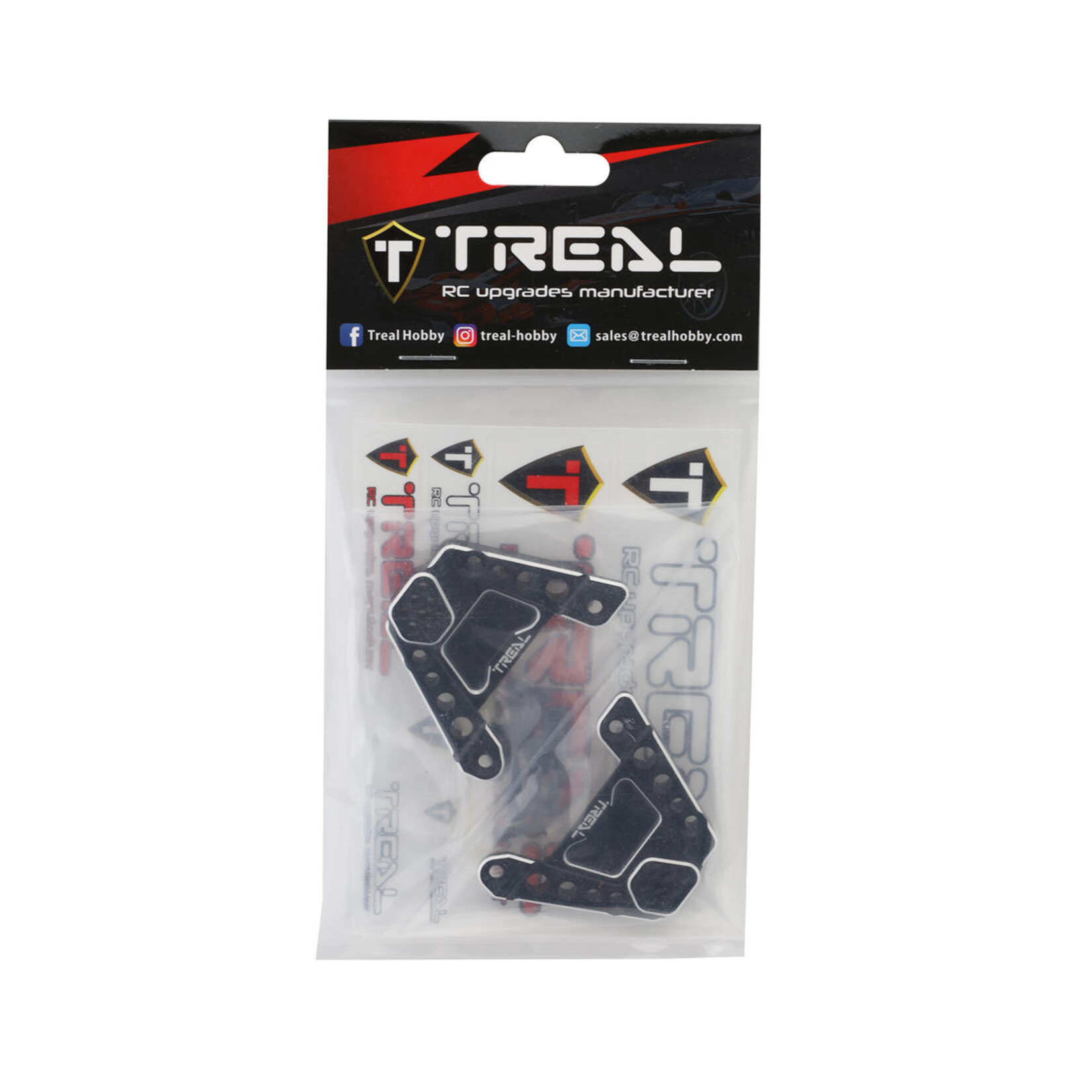Treal #X002JC1VYH Treal Hobby Axial SCX10 III CNC Aluminum Rear Shock Mounts (Black)