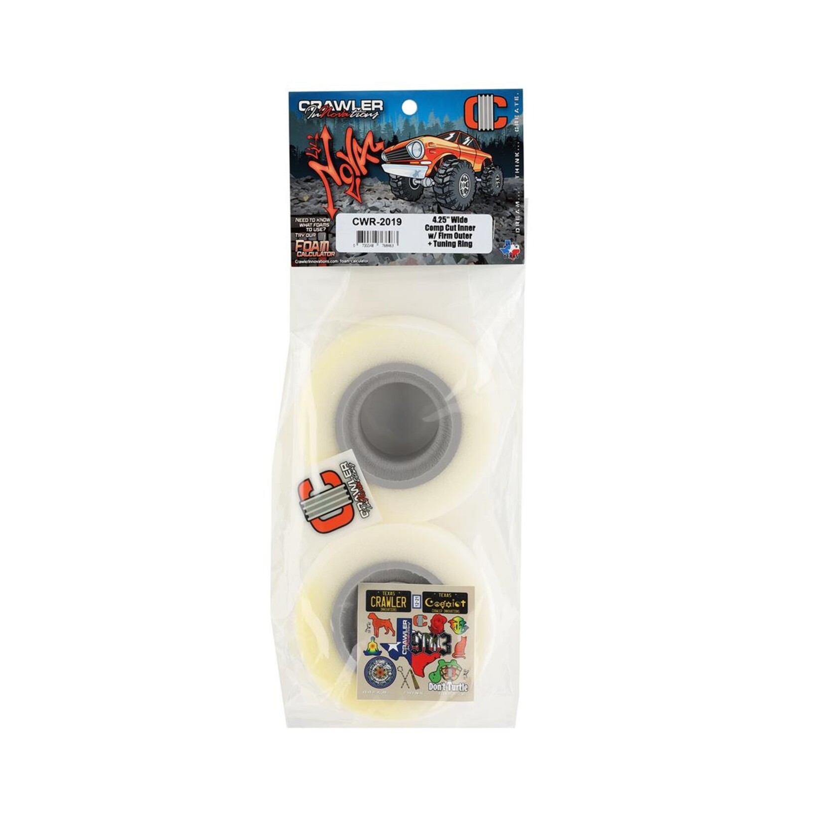 Crawler Innovations #CWR-2019 Crawler Innovations Lil' Nova Dual Stage 4.25" 1.9" Wide Crawler Foam w/Comp Cut Inner (2) (Firm Outer)