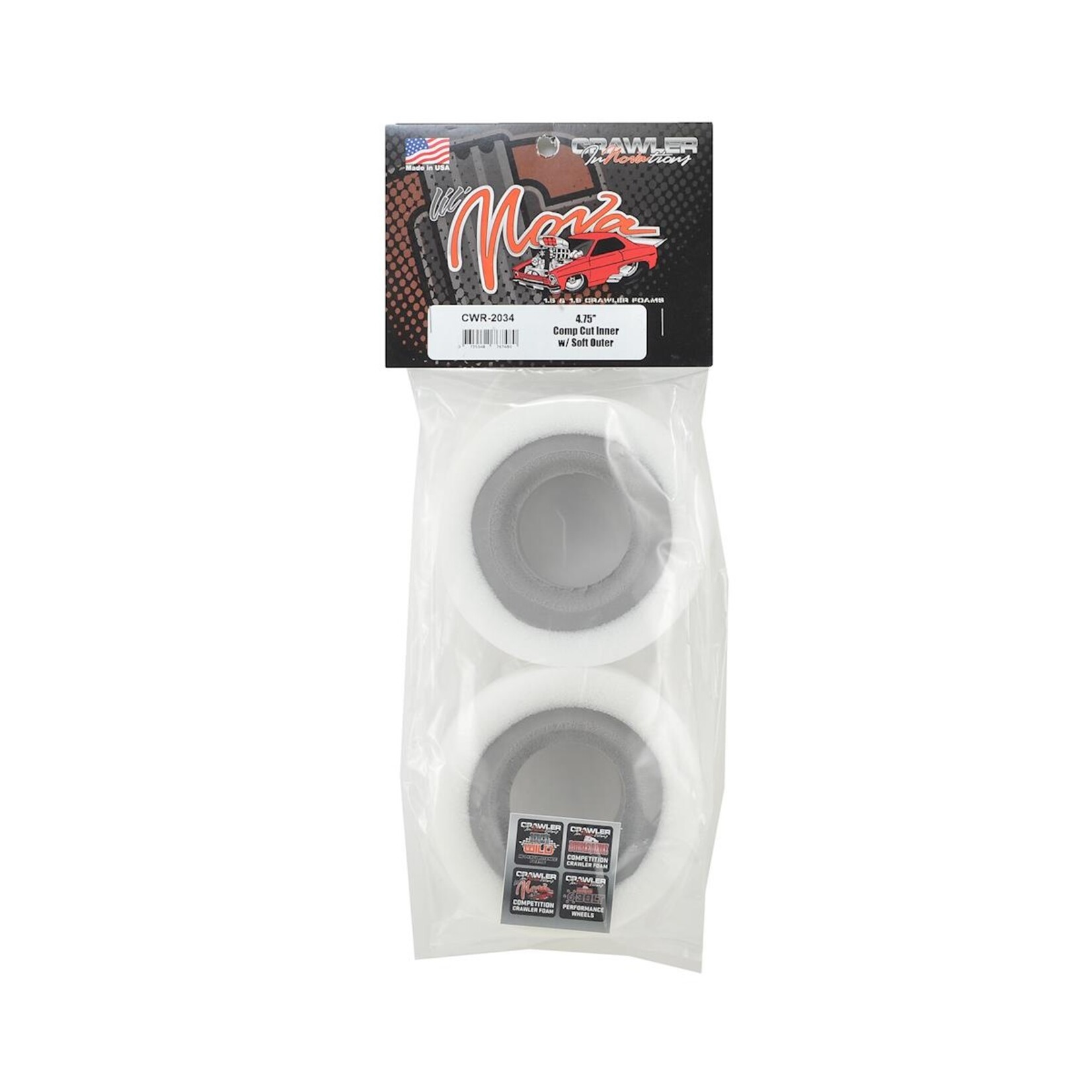 Crawler Innovations #CWR-2034 Crawler Innovations Lil Nova 4.75" Crawler Foam w/Comp Cut Inner (2) (Soft Outer)