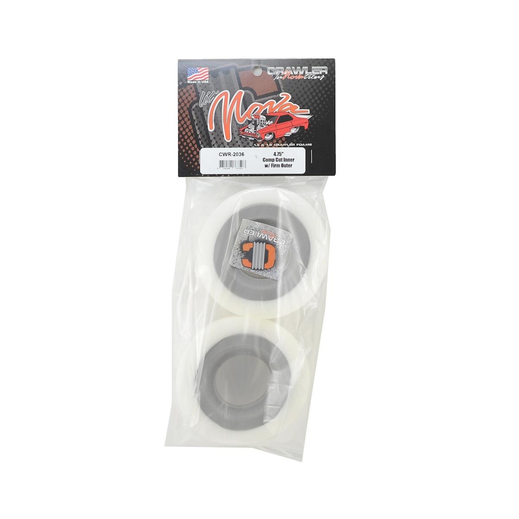 Crawler Innovations #CWR-2036 Crawler Innovations Lil Nova 4.75" Crawler Foam w/Comp Cut Inner (2) (Firm Outer)