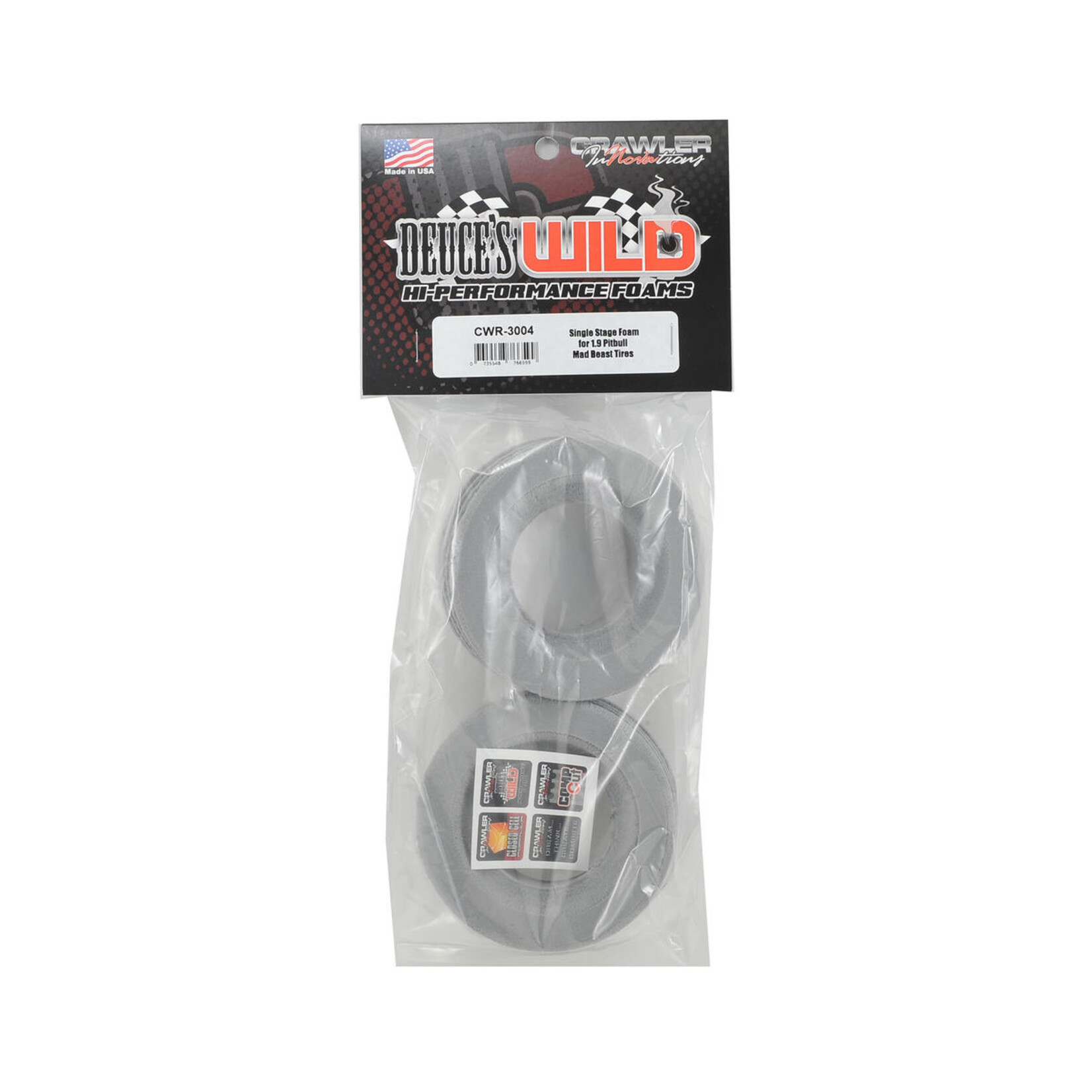 Crawler Innovations #CWR-3004 Crawler Innovations "Deuce's Wild" 1.9" Pit Bull Mad Beast Crawler Foam (2)