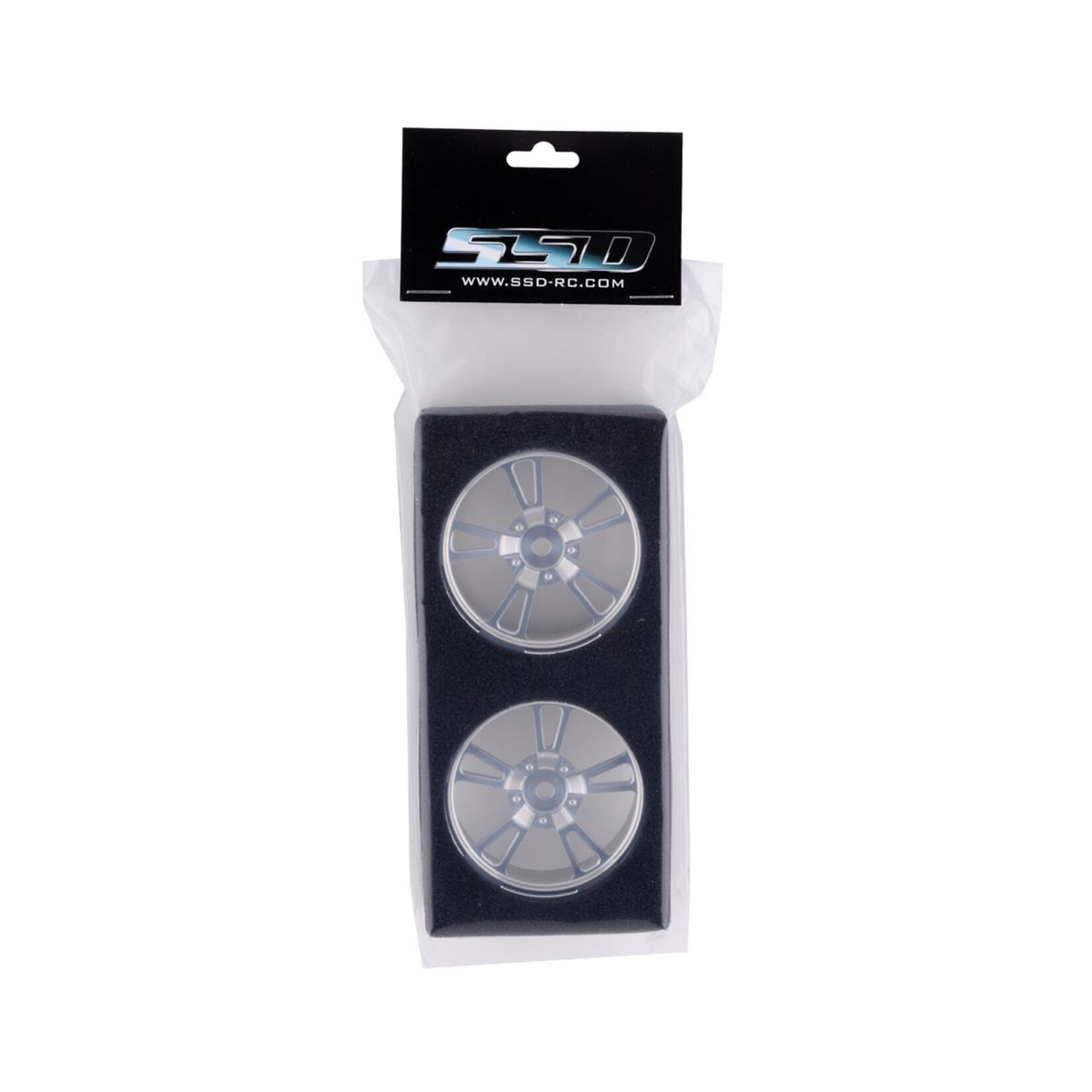SSD RC #SSD00470 SSD RC V Spoke Aluminum Front 2.2” Drag Racing Wheels (Silver) (2)