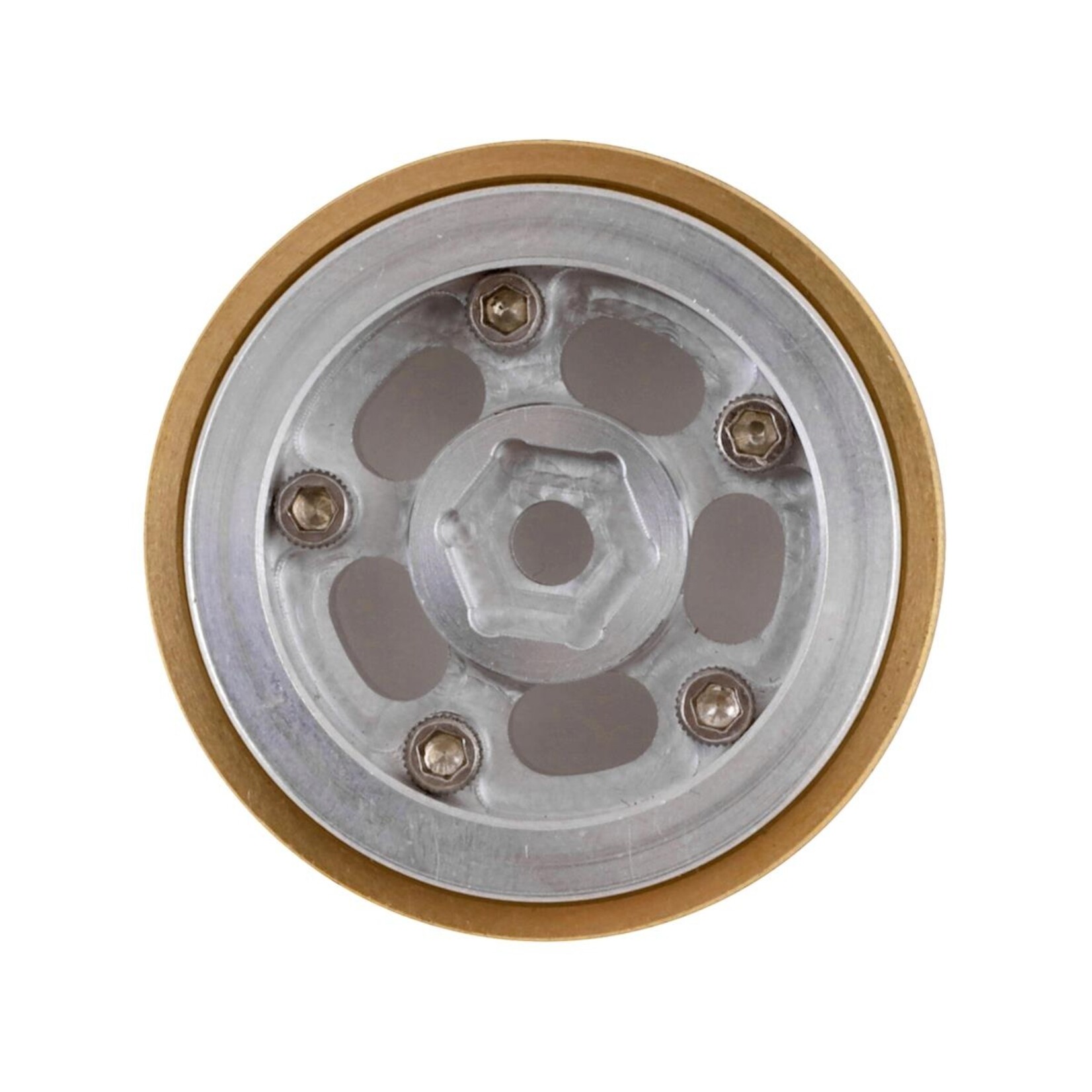 SSD RC #SSD00426 SSD RC SCX24 1.0” Aluminum/Brass 5-Slot Beadlock Wheels (2)