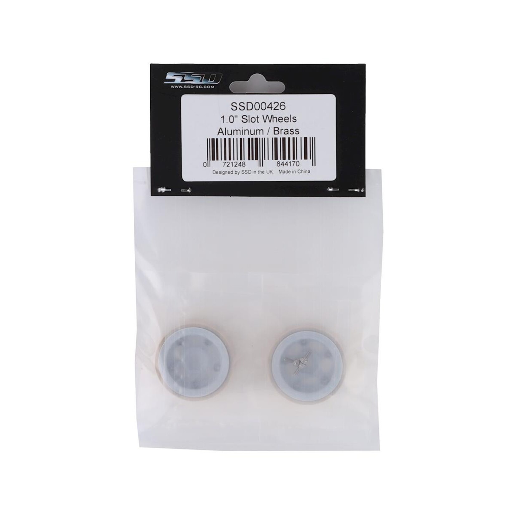 SSD RC #SSD00426 SSD RC SCX24 1.0” Aluminum/Brass 5-Slot Beadlock Wheels (2)