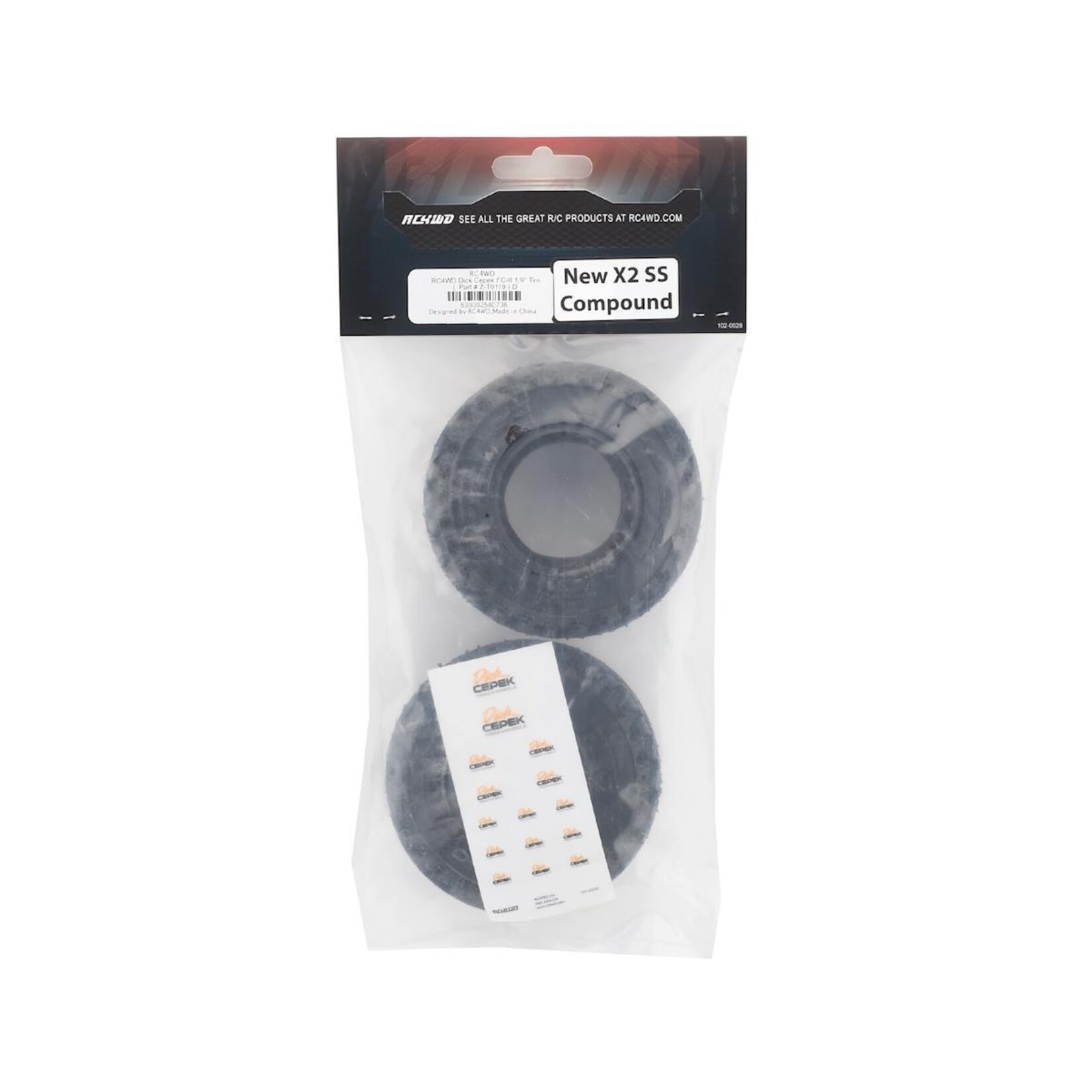 RC4WD #Z-T0119 RC4WD Dick Cepek FC-II 1.9" Tire (2) (X2)