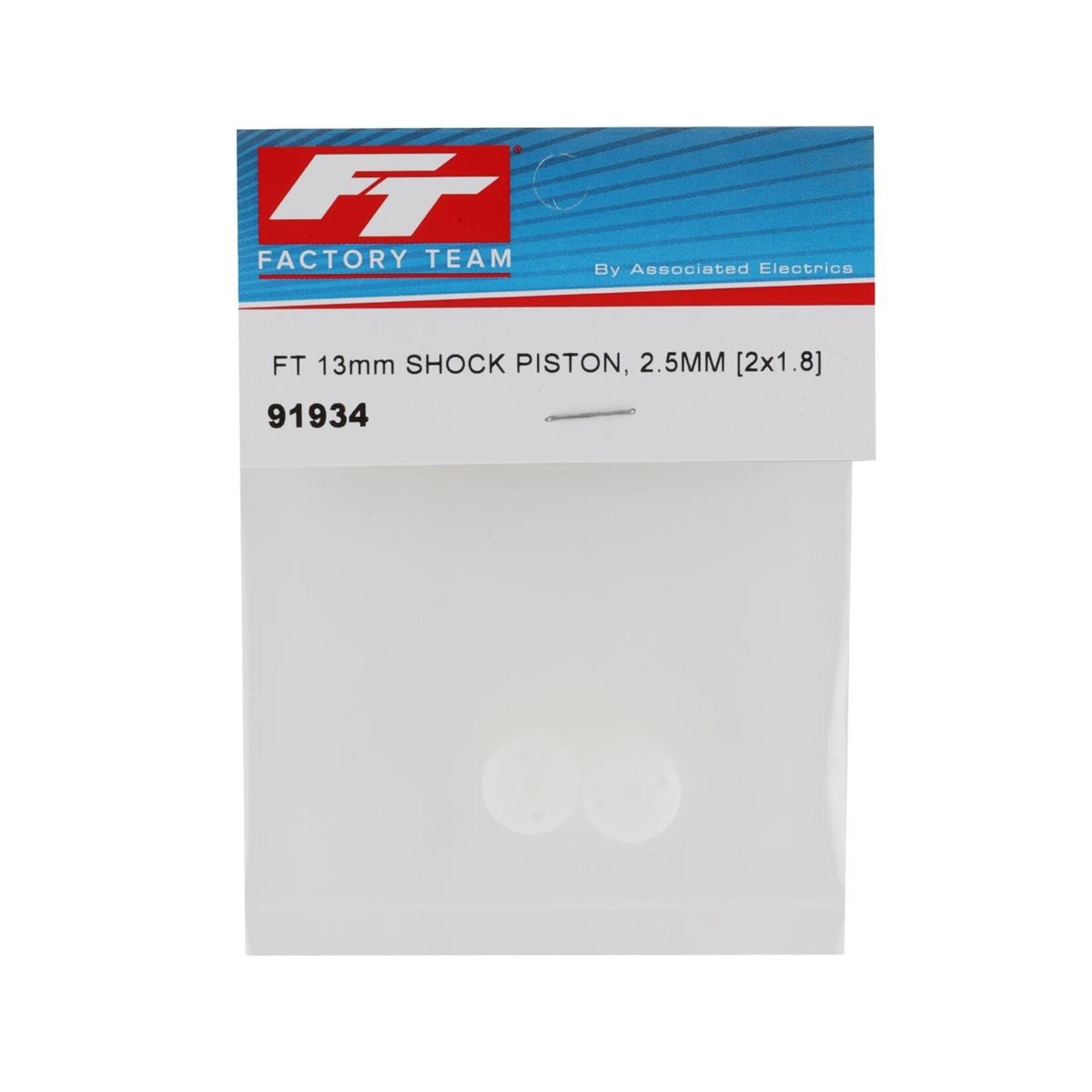 Factory Team Team Associated Factory Team 13mm 2.5mm Shock Piston (2) (2x1.8mm) #91934
