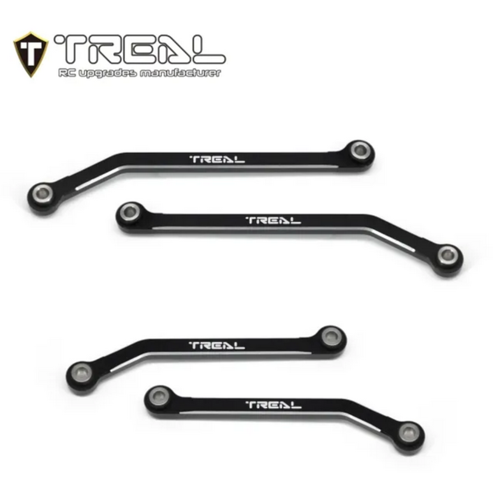 Treal #X003Q5LLN7 Treal Hobby TRX-4M Aluminum High Clearance Link Set (Black) (4)
