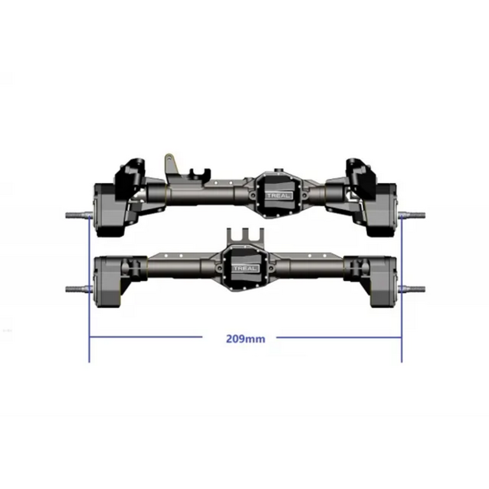 Treal Treal Hobby SCX10 Pro Rear Portal Axle Kit #X003YCWR21