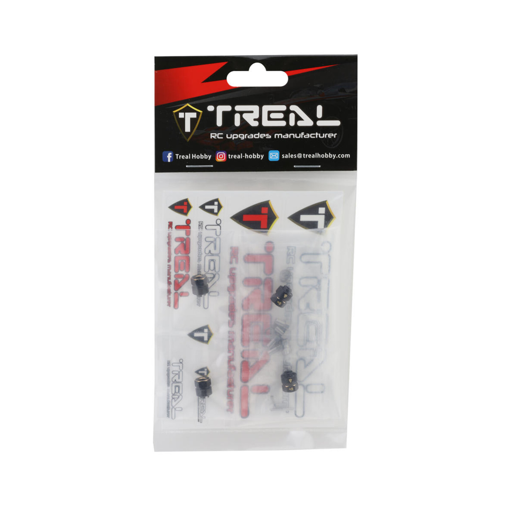 Treal #X002XW30OR Treal Hobby Axial SCX24 Brass Wheel Hex Hub Adapters (4) (2.4g) (+5mm)
