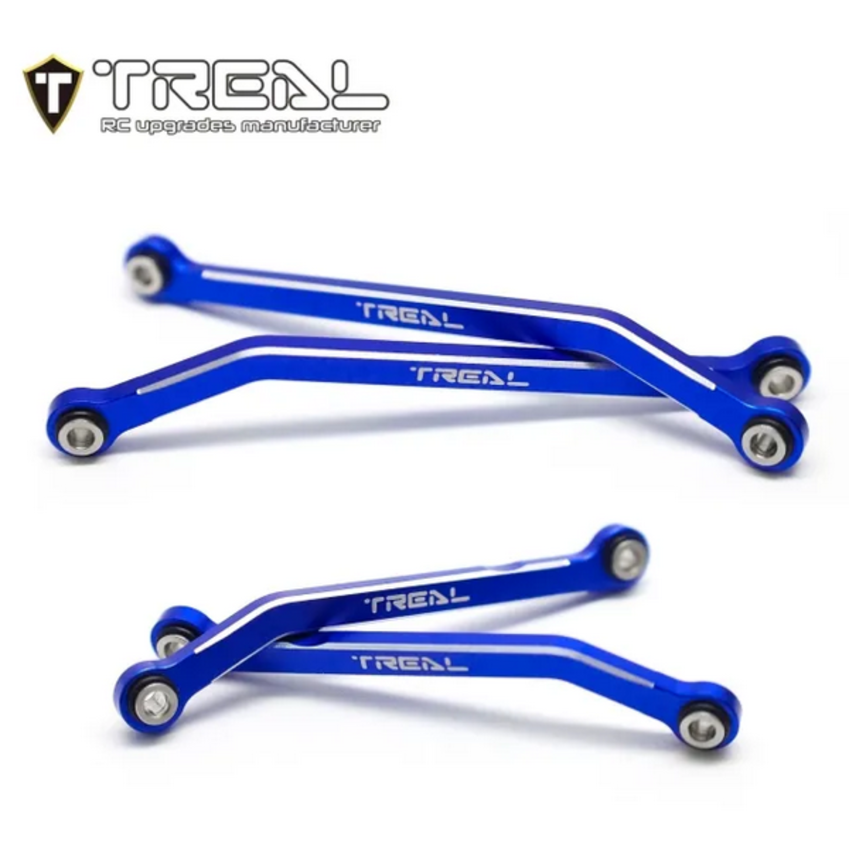 Treal #X003Q5LLLT Treal Hobby TRX-4M Aluminum High Clearance Lower Links (Blue) (4)