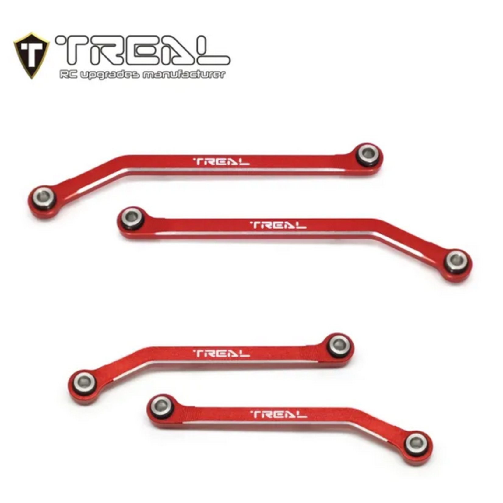 Treal #X003Q5IIA1 Treal Hobby TRX-4M Aluminum High Clearance Lower Links (Red) (4)