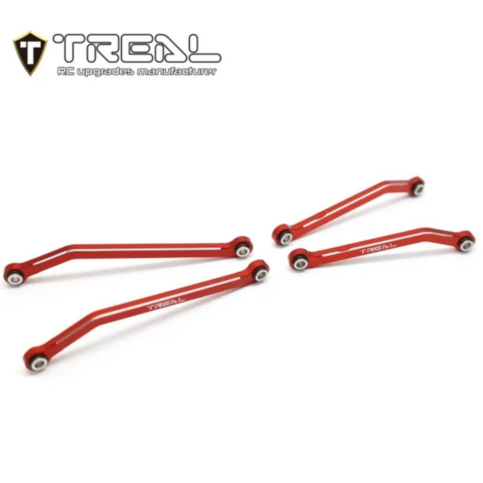 Treal Treal Hobby TRX-4M Aluminum High Clearance Lower Links (Red) (4) #X003Q5IIA1